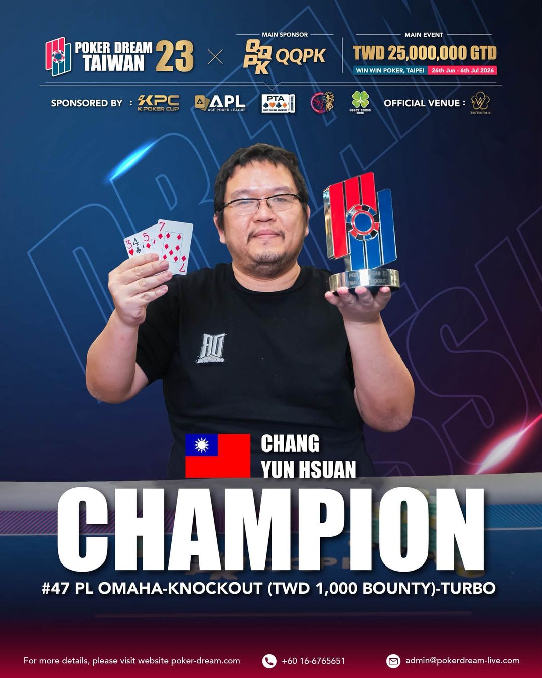 Poker Dream 23 Taiwan, Yun Hsuan Chang