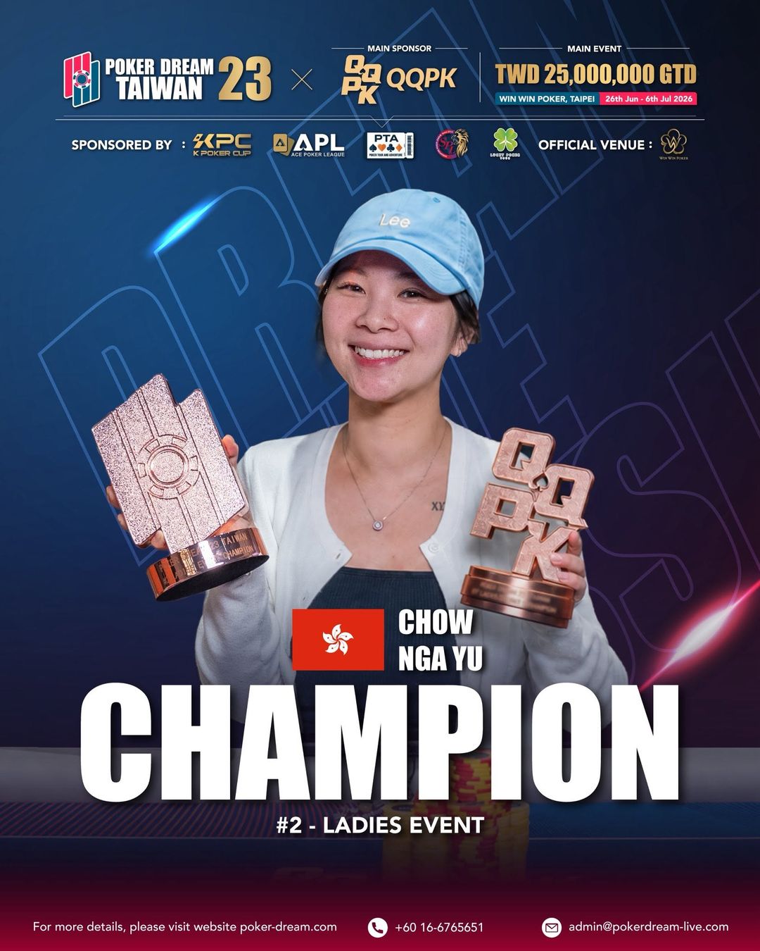 Poker Dream 23 Taiwan, Nga Yu Chow