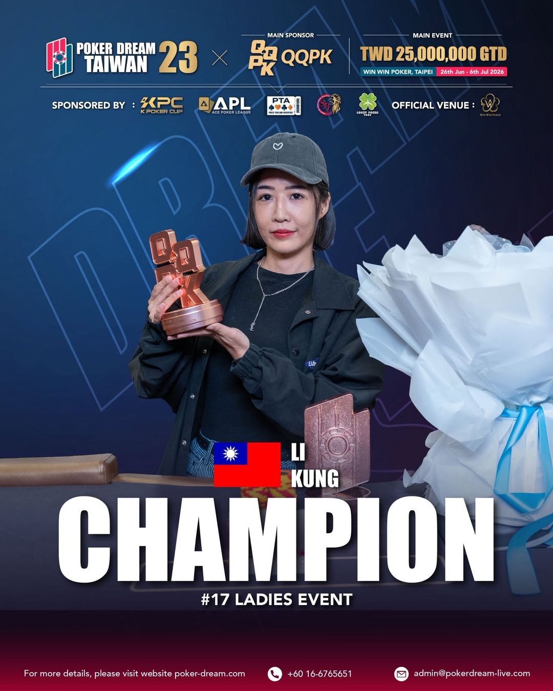 Poker Dream 23 Taiwan, Li Kung