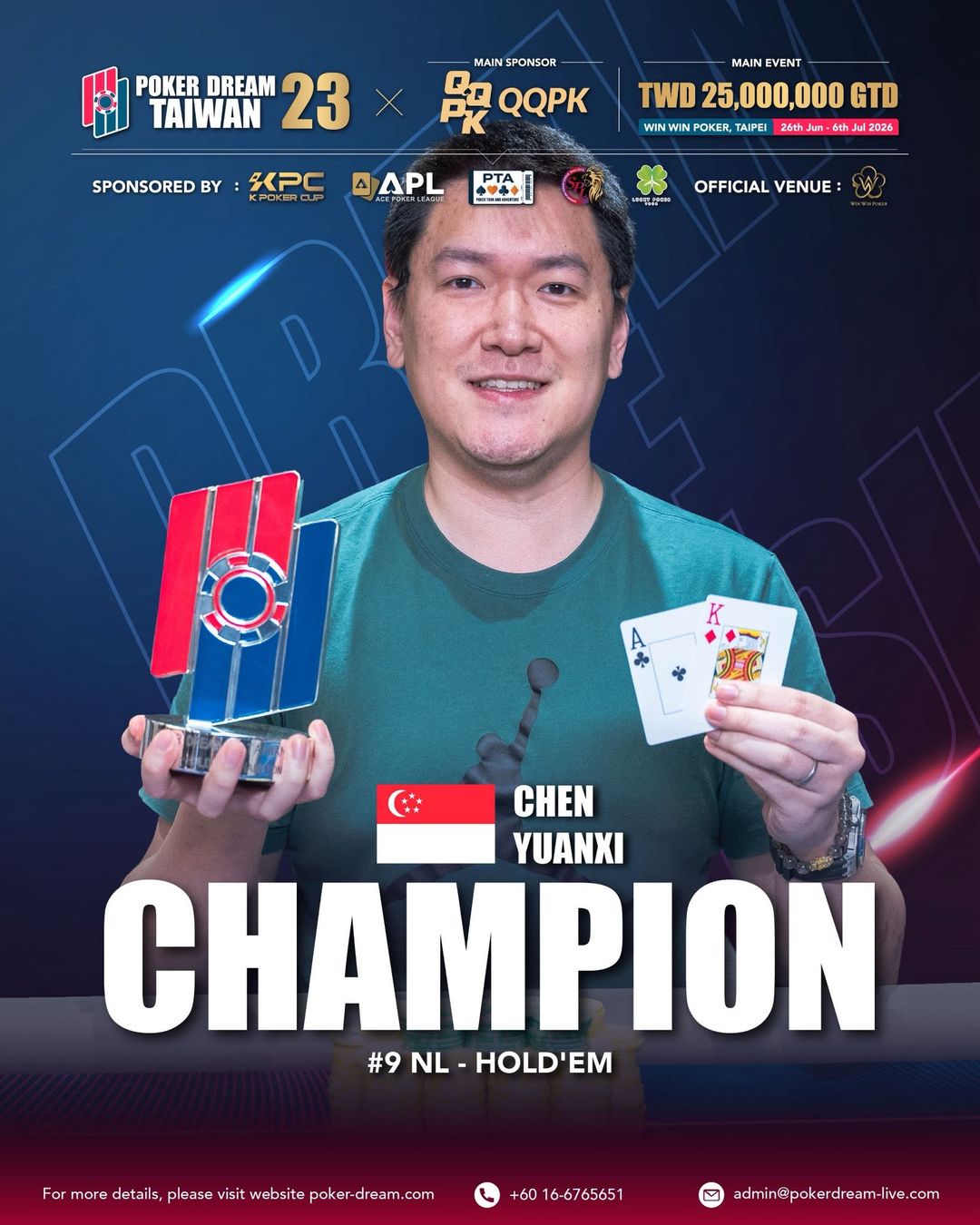 Poker Dream 23 Taiwan, Yuanxi Chen