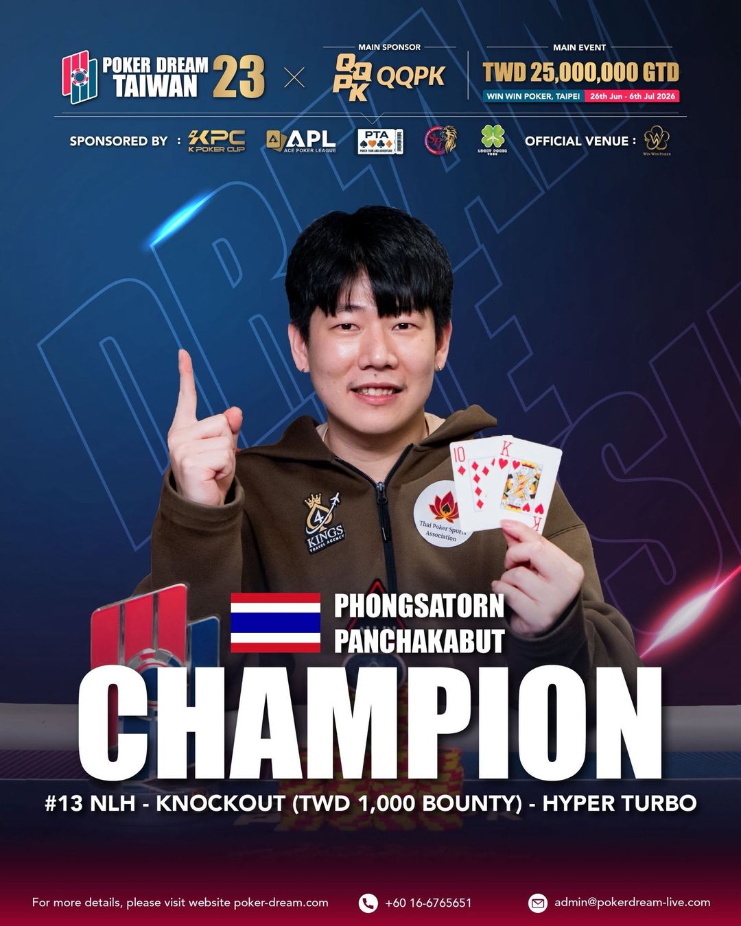 Poker Dream 23 Taiwan, Phongsatorn Panchakabut