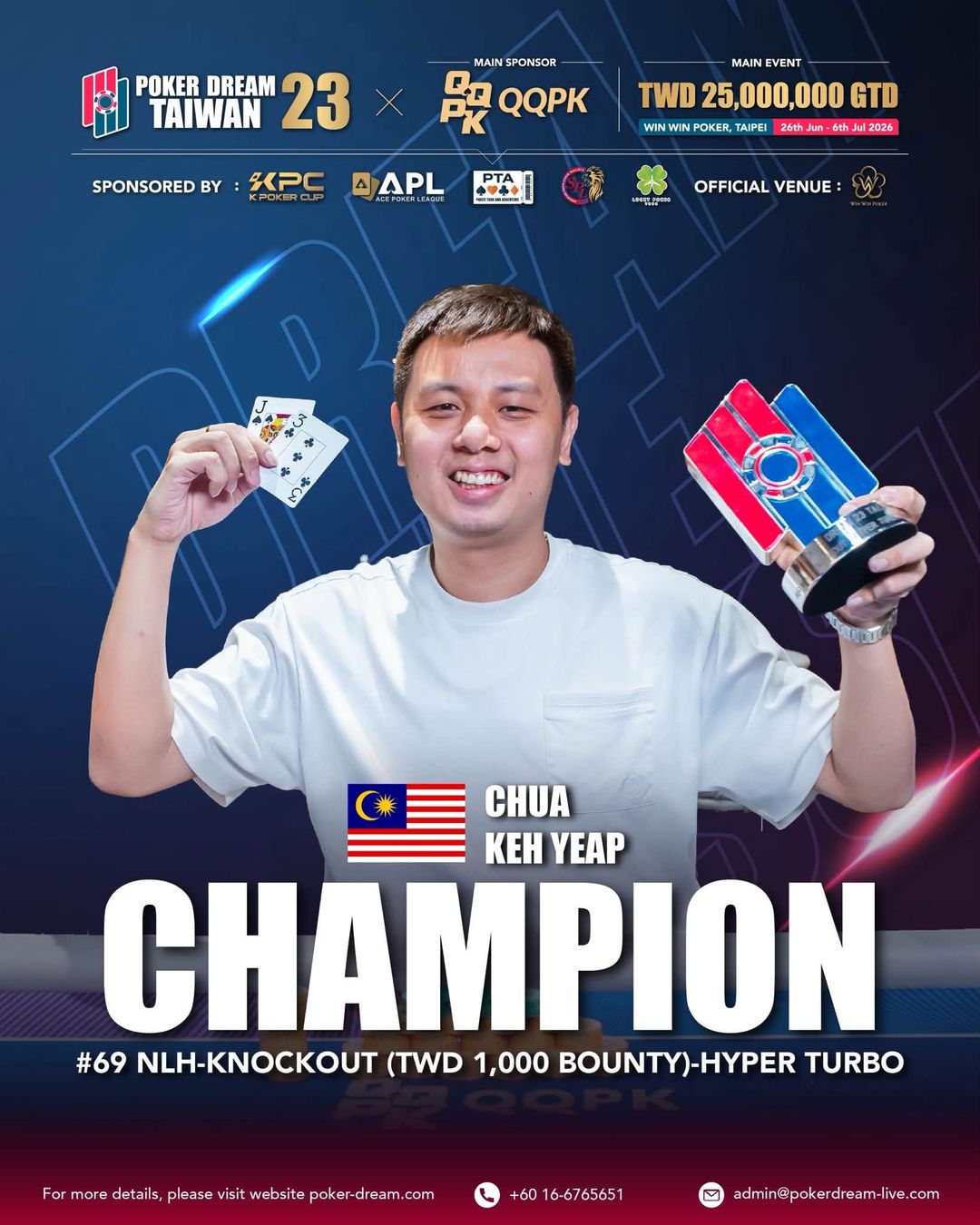 Poker Dream 23 Taiwan, Keh Yeap Chua