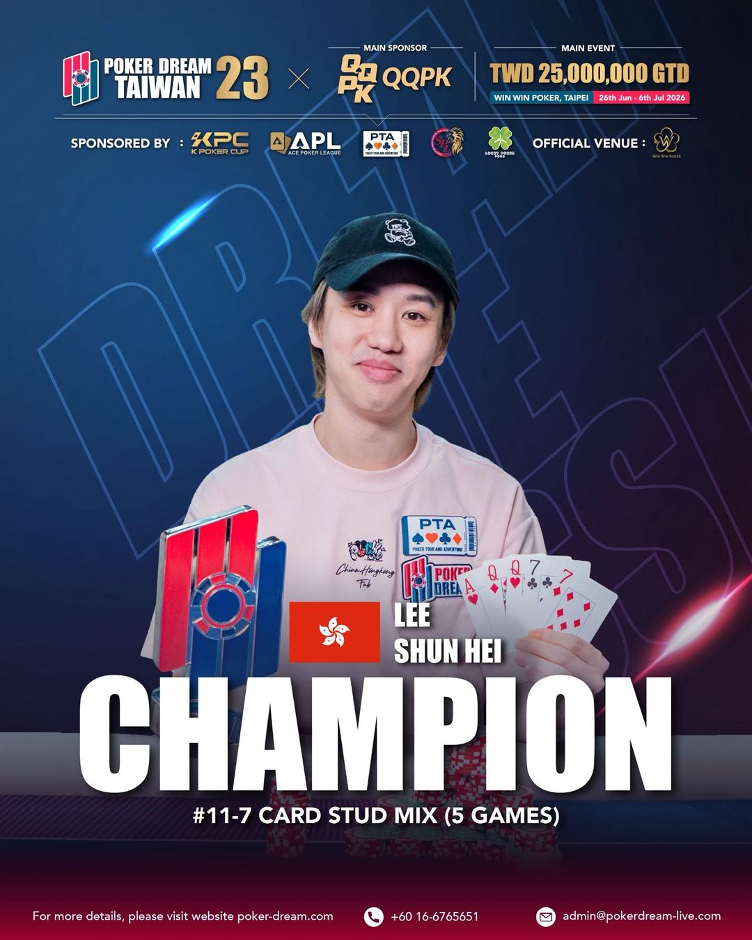 Poker Dream 23 Taiwan, Shun Hei Lee