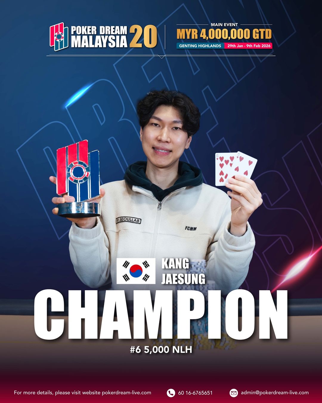 Poker Dream 20 Malaysia, Jaesung Kang