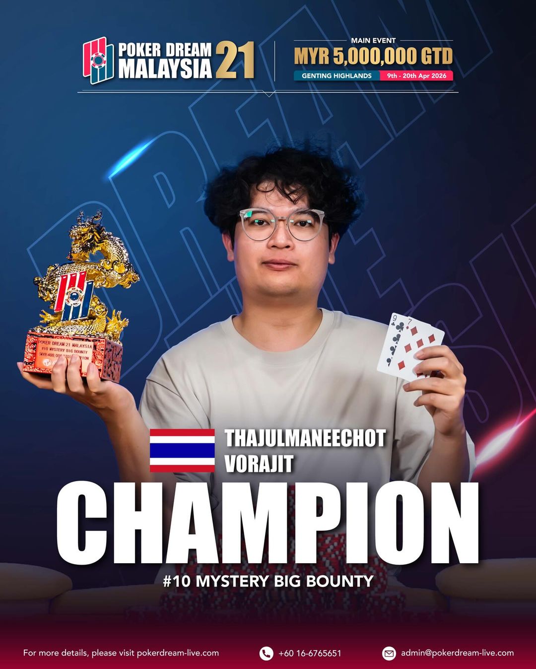 Poker Dream 21 Malaysia, Vorajit Thajulmaneechot