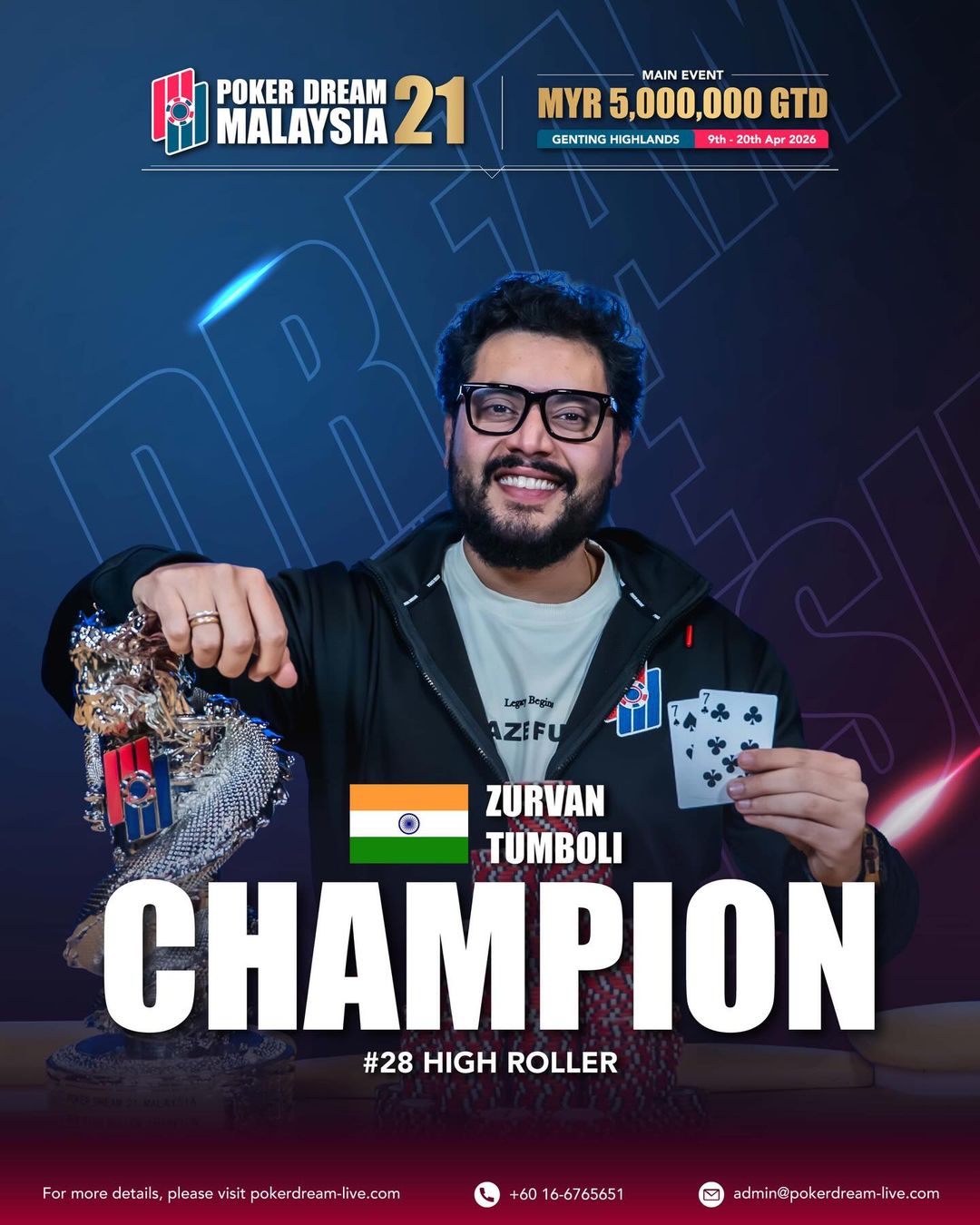 Poker Dream 21 Malaysia, Zurvan Tumboli