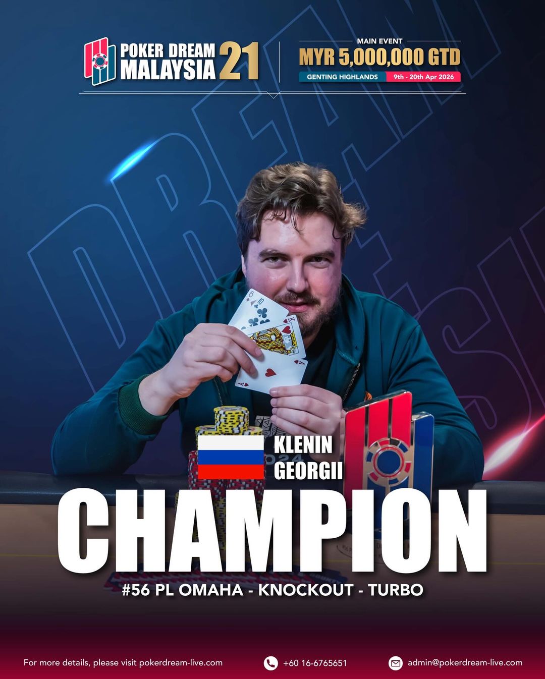Poker Dream 21 Malaysia, Georgii Klenin