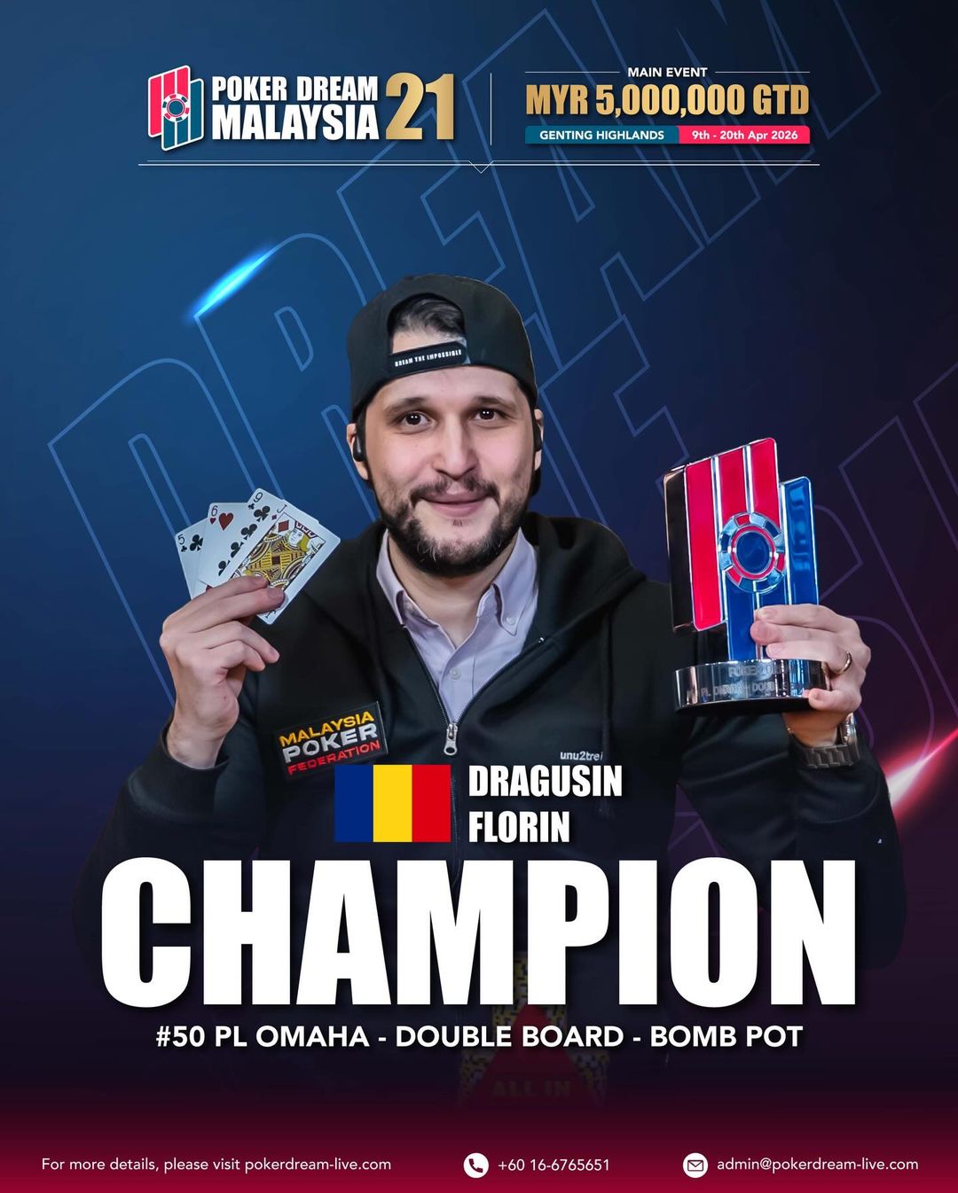 Poker Dream 21 Malaysia, Florin Dragusin