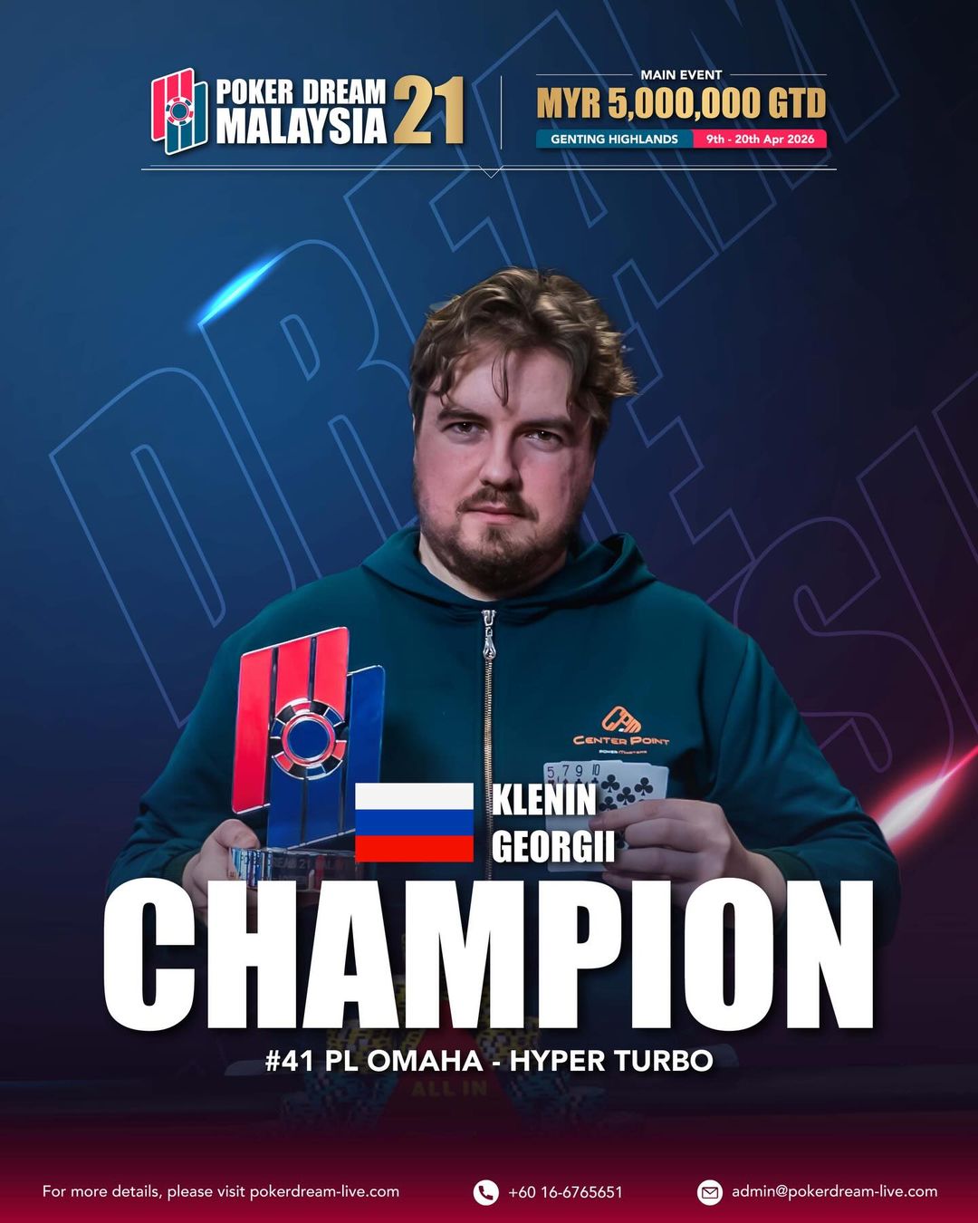 Poker Dream 21 Malaysia, Georgii Klenin