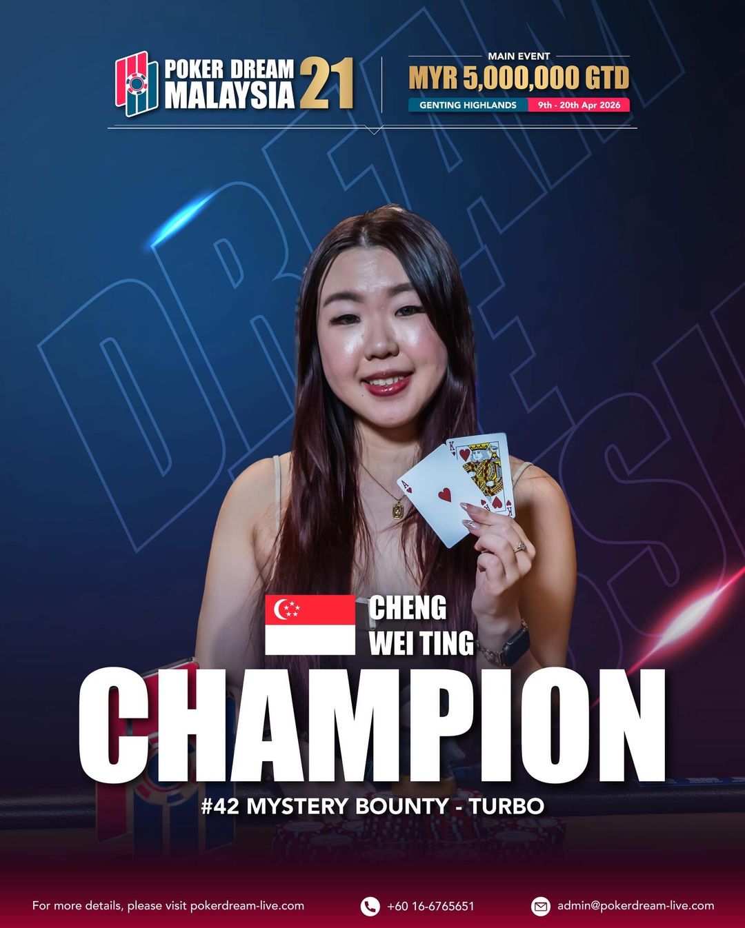 Poker Dream 21 Malaysia, Wei Ting Cheng