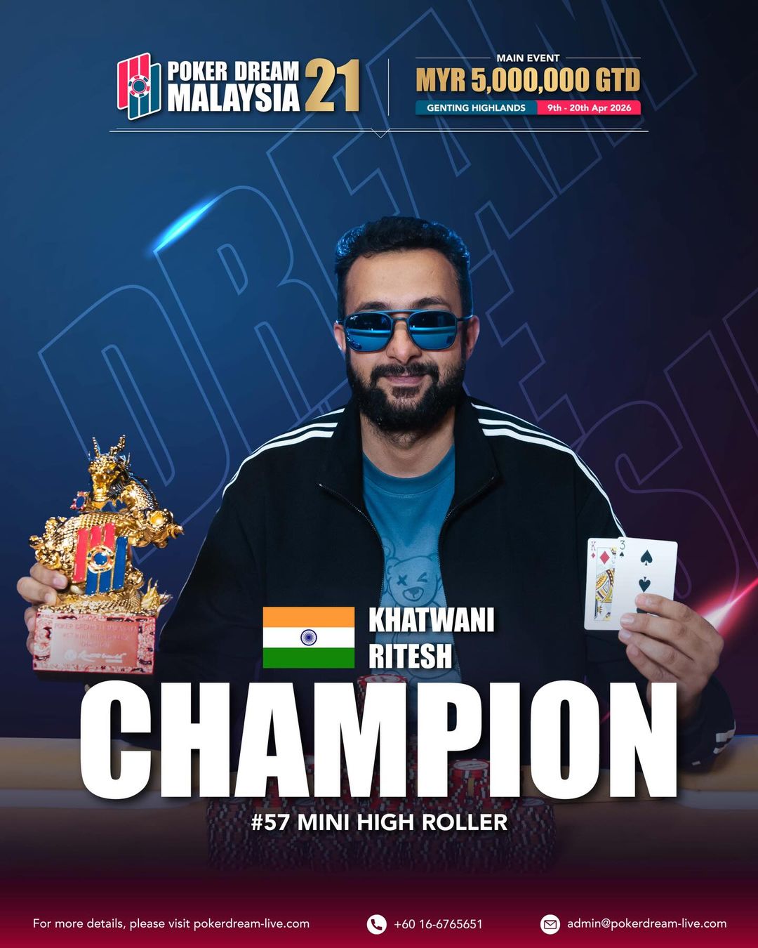 Poker Dream 21 Malaysia, Ritesh Khatwani